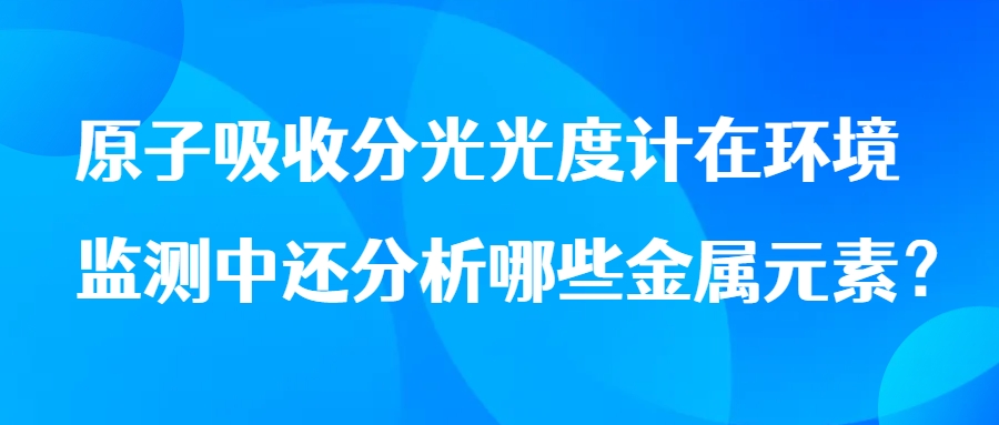 原子吸收分光光度計在環(huán)境監(jiān)測中還分析哪些金屬元素？
